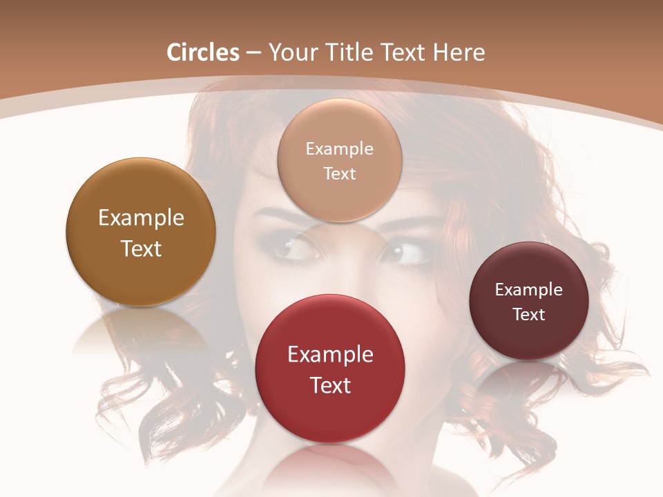 A Woman With Red Hair Is Smiling For The Camera PowerPoint Template