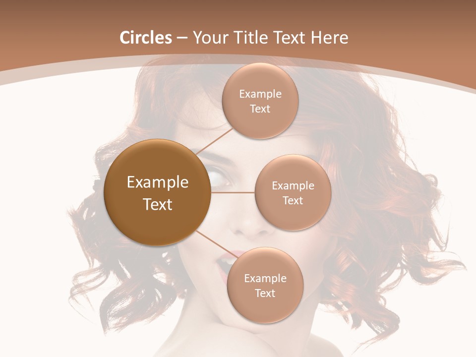 A Woman With Red Hair Is Smiling For The Camera PowerPoint Template