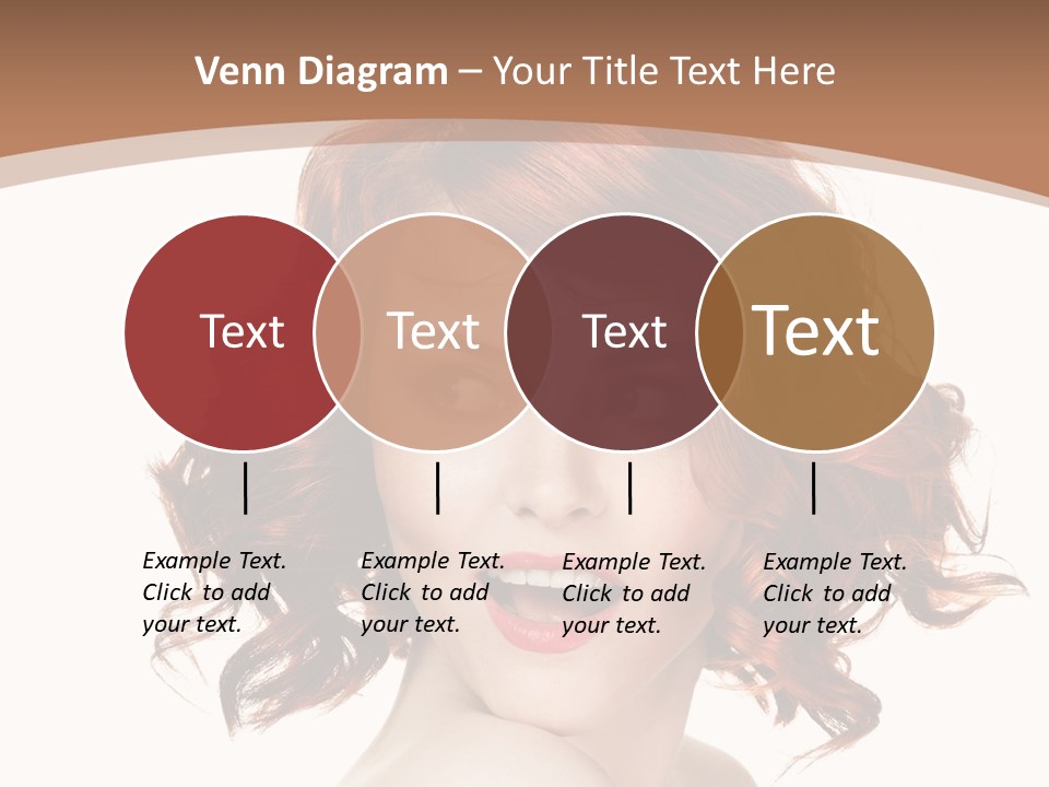 A Woman With Red Hair Is Smiling For The Camera PowerPoint Template