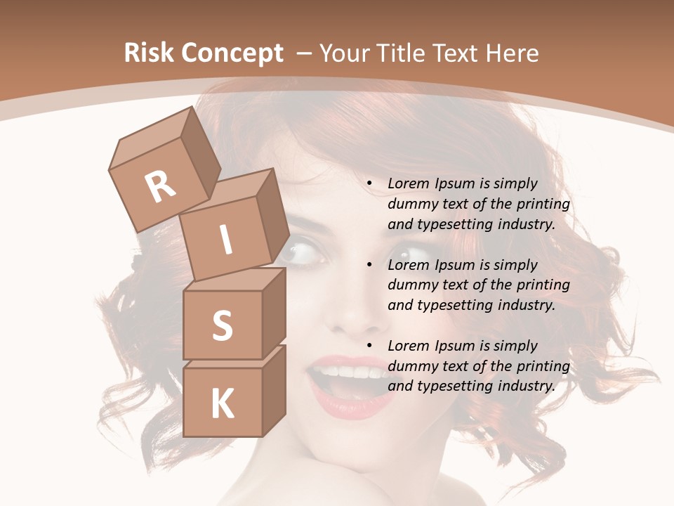 A Woman With Red Hair Is Smiling For The Camera PowerPoint Template