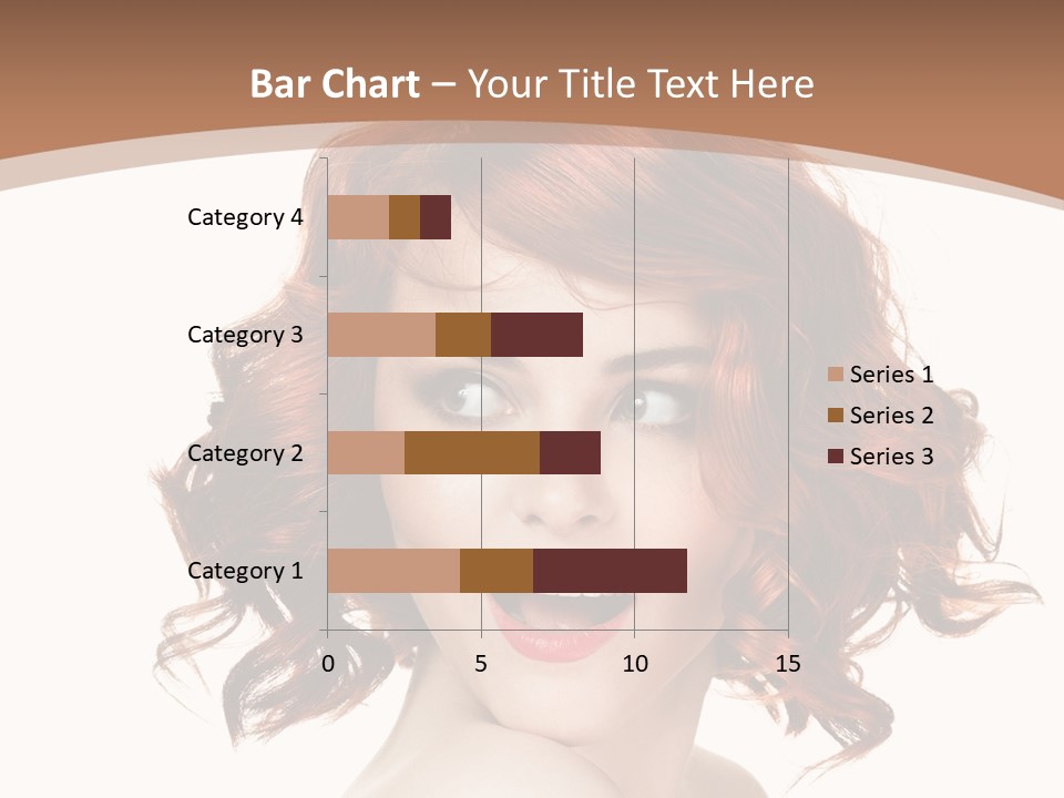 A Woman With Red Hair Is Smiling For The Camera PowerPoint Template