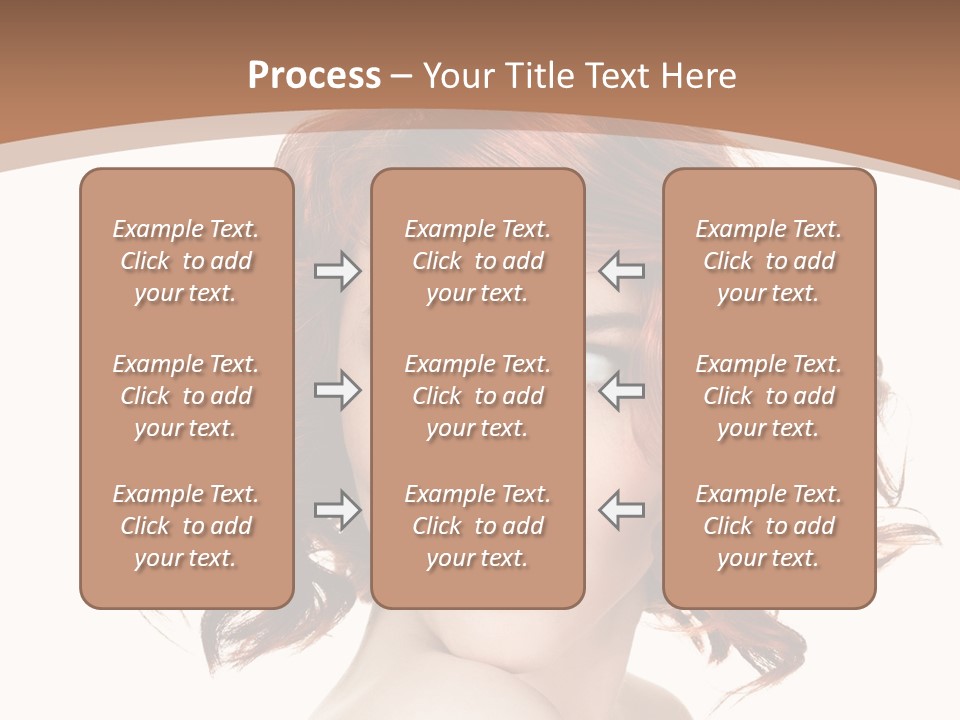 A Woman With Red Hair Is Smiling For The Camera PowerPoint Template