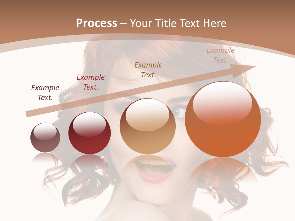 A Woman With Red Hair Is Smiling For The Camera PowerPoint Template