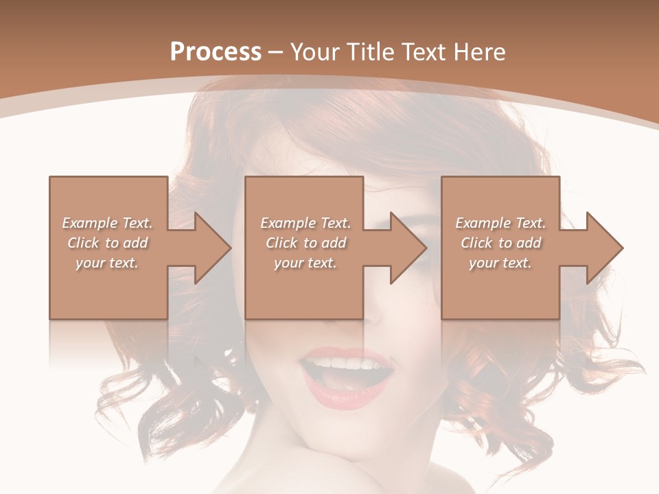 A Woman With Red Hair Is Smiling For The Camera PowerPoint Template