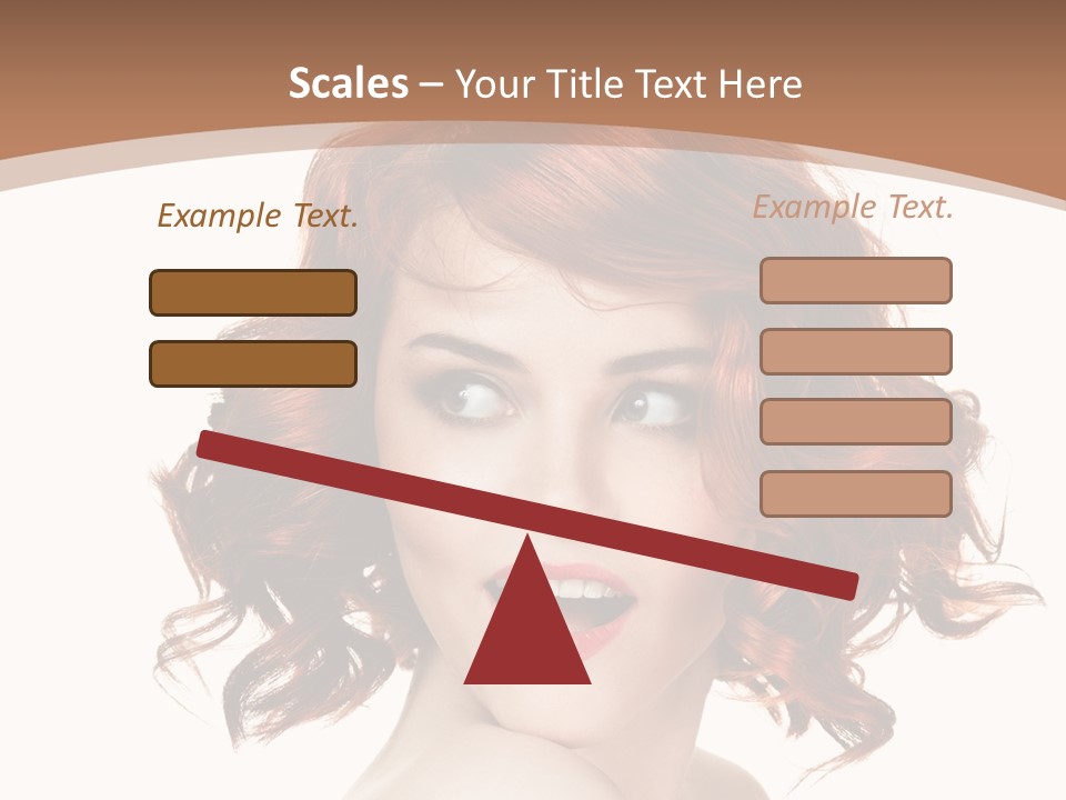A Woman With Red Hair Is Smiling For The Camera PowerPoint Template