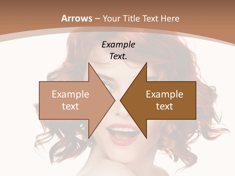 A Woman With Red Hair Is Smiling For The Camera PowerPoint Template