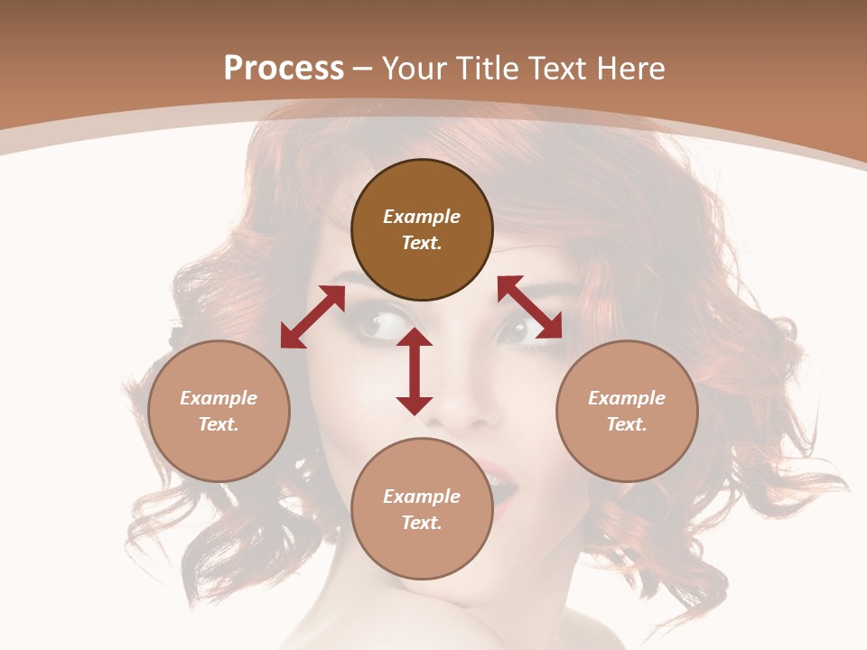 A Woman With Red Hair Is Smiling For The Camera PowerPoint Template