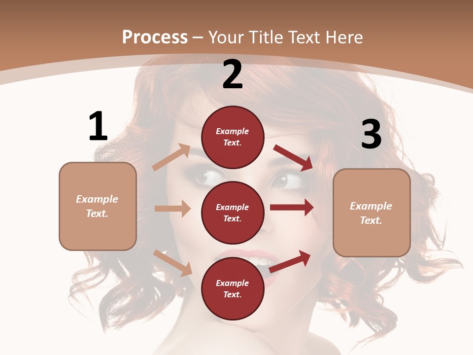 A Woman With Red Hair Is Smiling For The Camera PowerPoint Template
