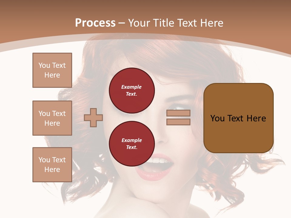 A Woman With Red Hair Is Smiling For The Camera PowerPoint Template