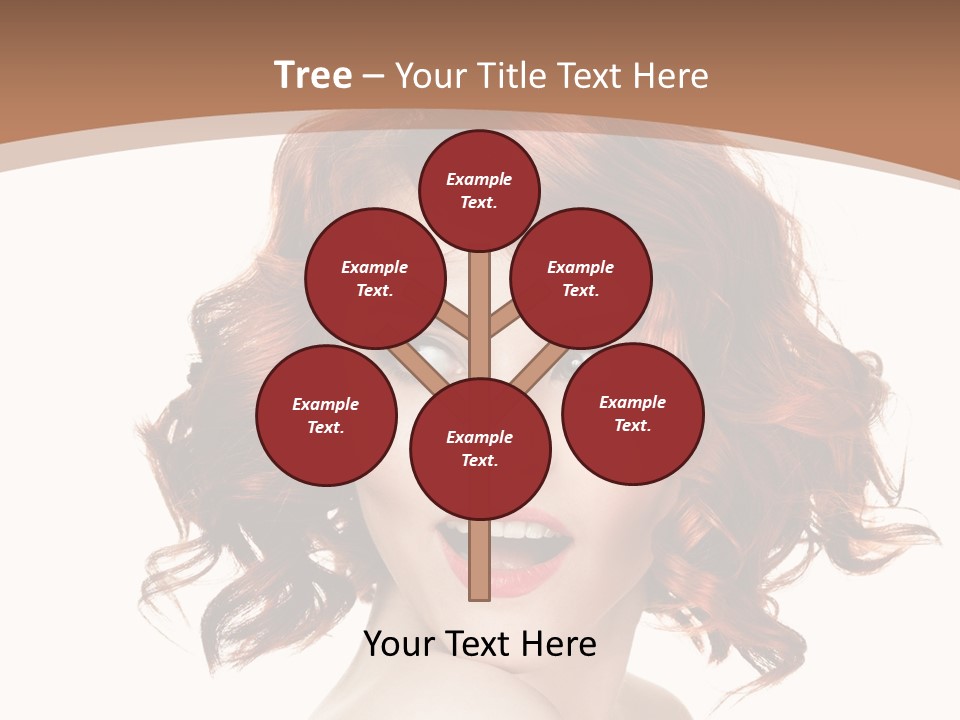 A Woman With Red Hair Is Smiling For The Camera PowerPoint Template