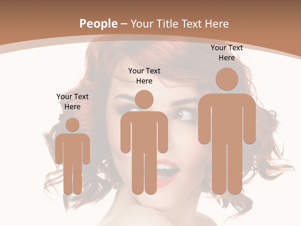 A Woman With Red Hair Is Smiling For The Camera PowerPoint Template