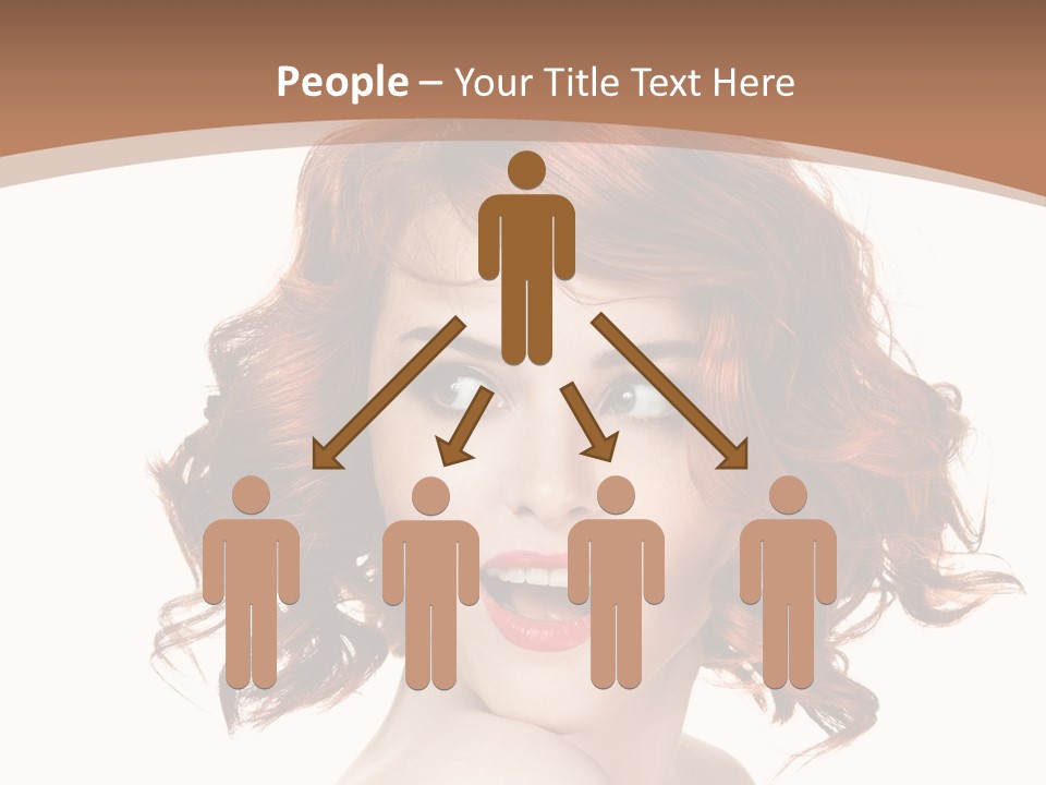 A Woman With Red Hair Is Smiling For The Camera PowerPoint Template