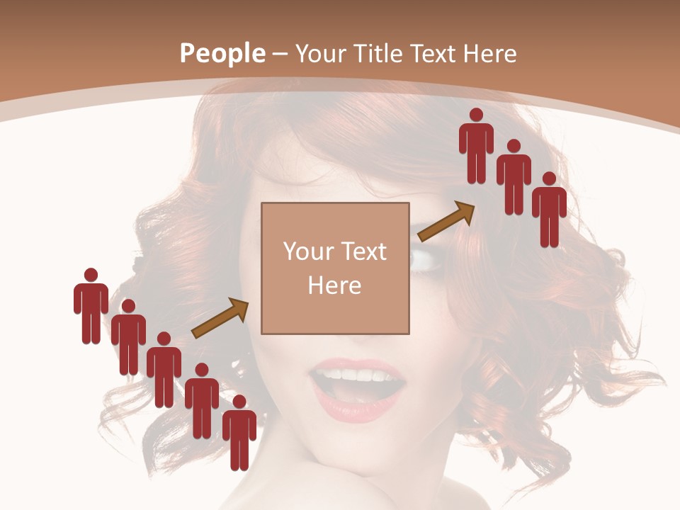 A Woman With Red Hair Is Smiling For The Camera PowerPoint Template