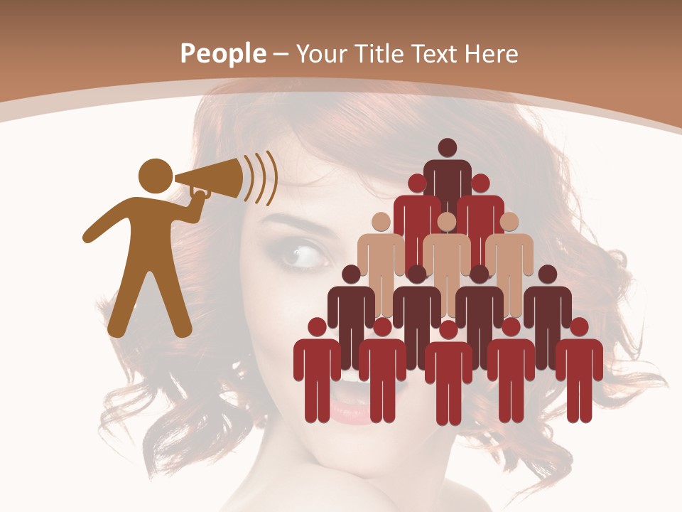 A Woman With Red Hair Is Smiling For The Camera PowerPoint Template