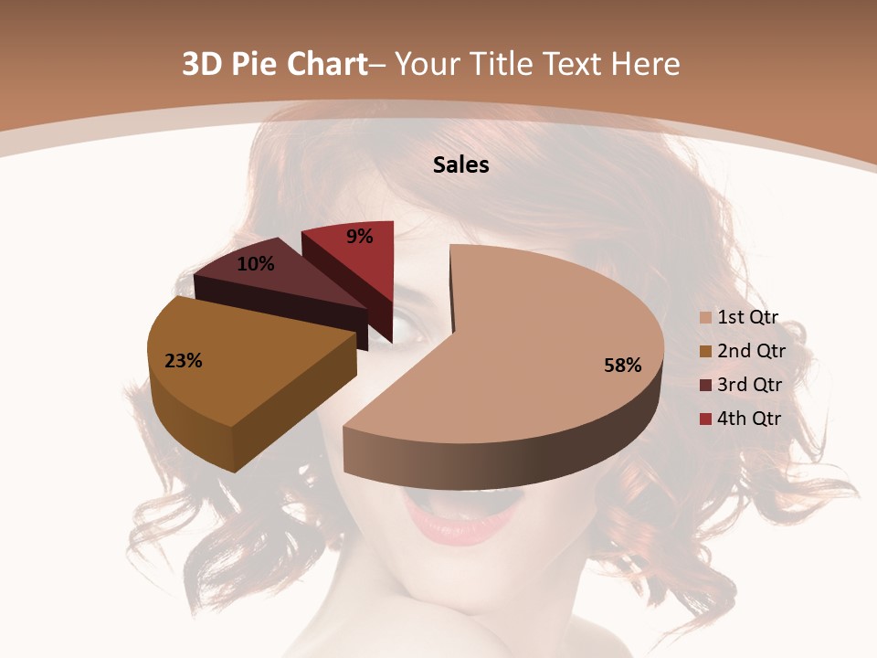 A Woman With Red Hair Is Smiling For The Camera PowerPoint Template