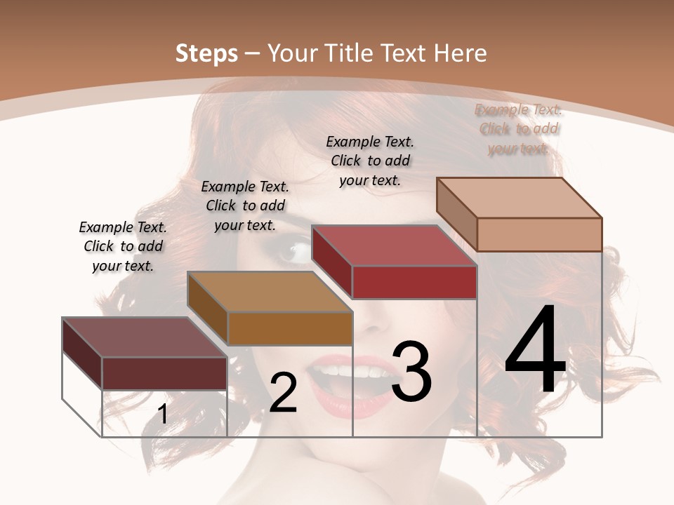 A Woman With Red Hair Is Smiling For The Camera PowerPoint Template