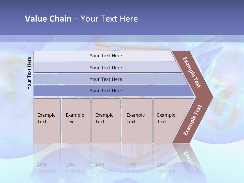 A House Surrounded By Bubbles With A Blue Sky In The Background PowerPoint Template