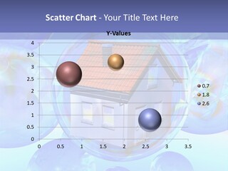 A House Surrounded By Bubbles With A Blue Sky In The Background PowerPoint Template