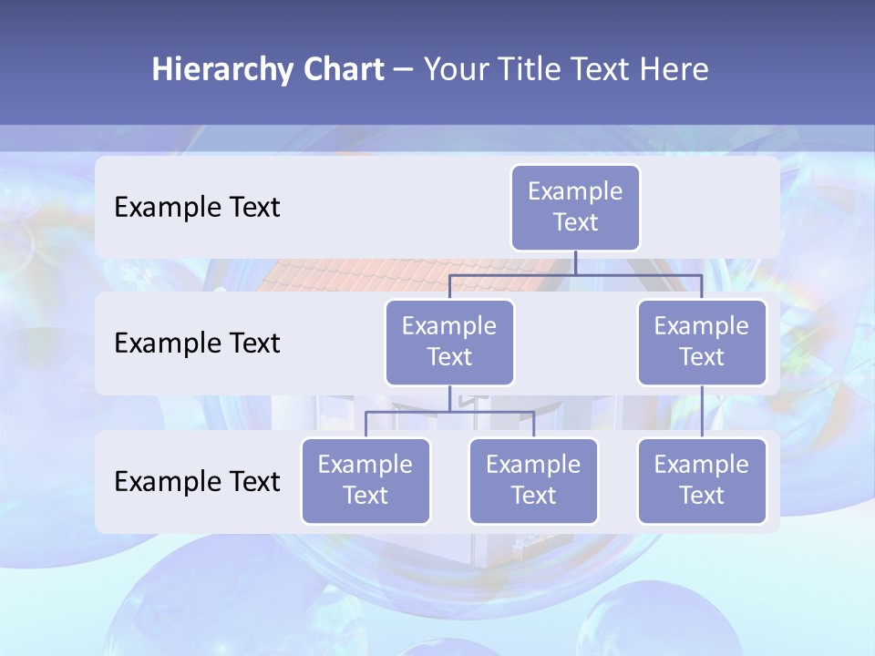 A House Surrounded By Bubbles With A Blue Sky In The Background PowerPoint Template