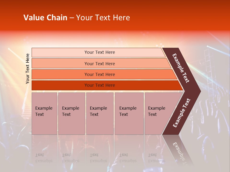 A Crowd Of People At A Concert With Their Hands Up PowerPoint Template
