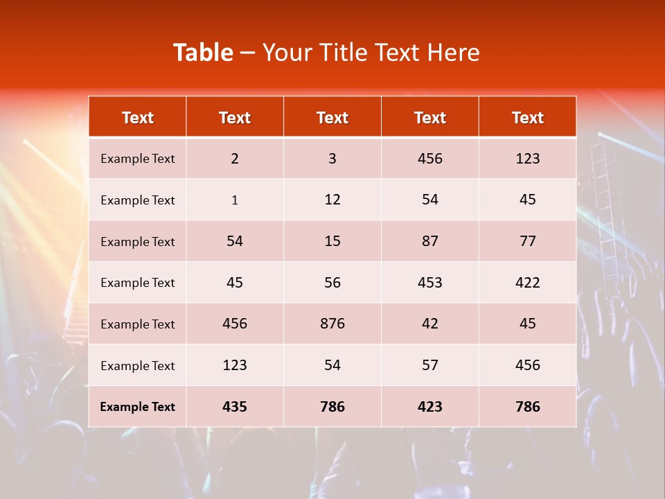 A Crowd Of People At A Concert With Their Hands Up PowerPoint Template