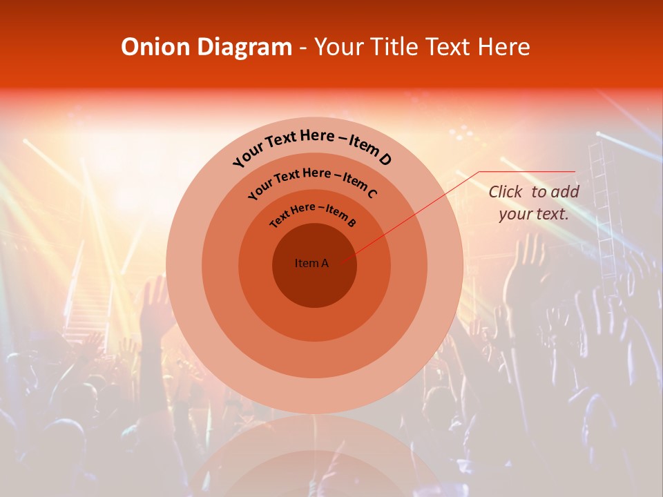 A Crowd Of People At A Concert With Their Hands Up PowerPoint Template