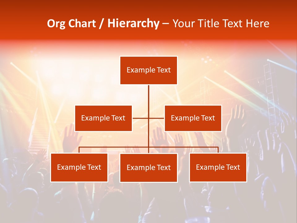 A Crowd Of People At A Concert With Their Hands Up PowerPoint Template