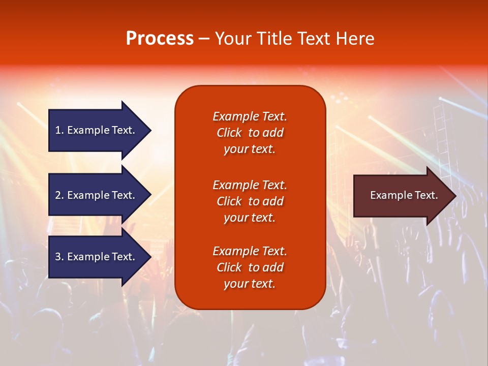 A Crowd Of People At A Concert With Their Hands Up PowerPoint Template