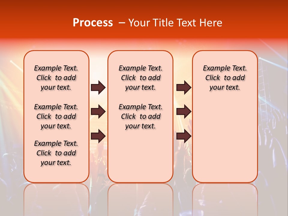 A Crowd Of People At A Concert With Their Hands Up PowerPoint Template