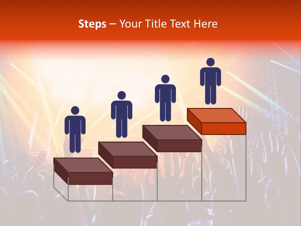 A Crowd Of People At A Concert With Their Hands Up PowerPoint Template