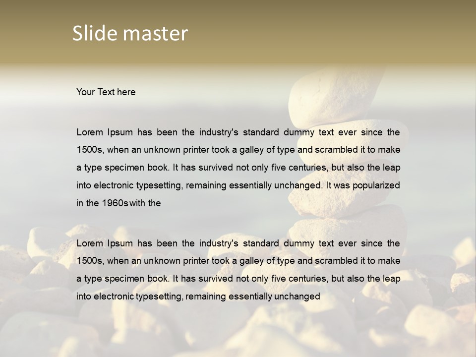 A Pile Of Rocks Sitting On Top Of A Beach PowerPoint Template