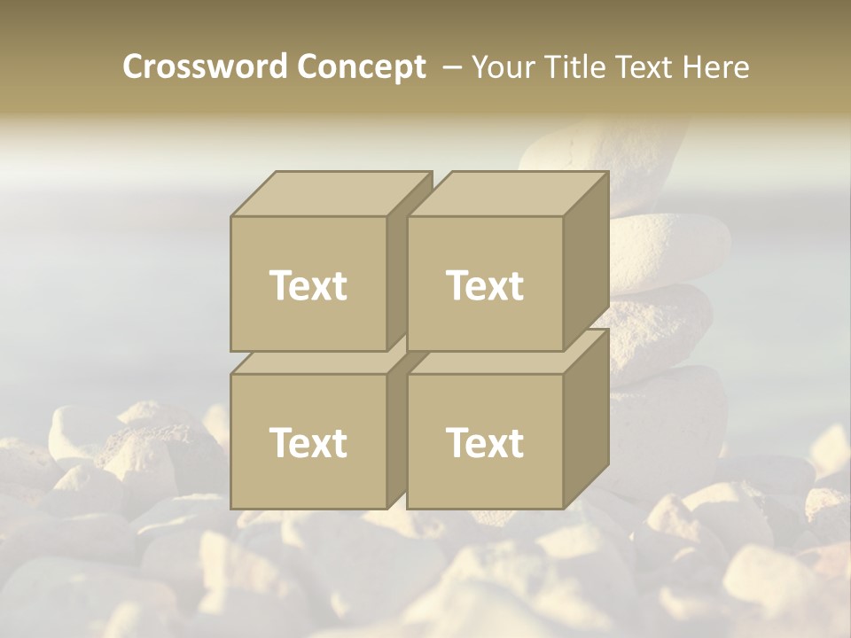 A Pile Of Rocks Sitting On Top Of A Beach PowerPoint Template