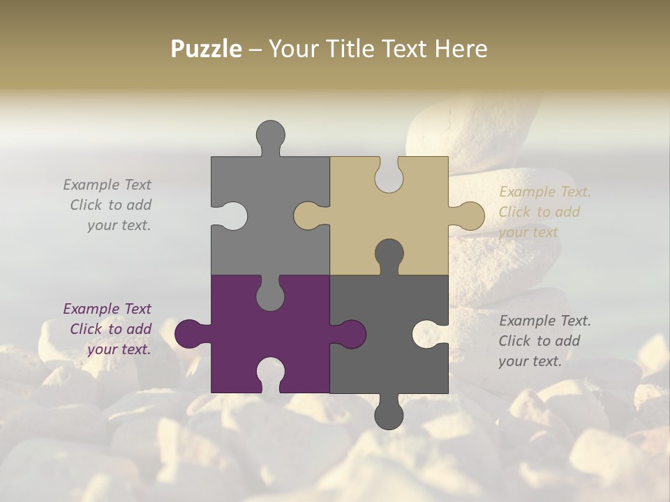 A Pile Of Rocks Sitting On Top Of A Beach PowerPoint Template