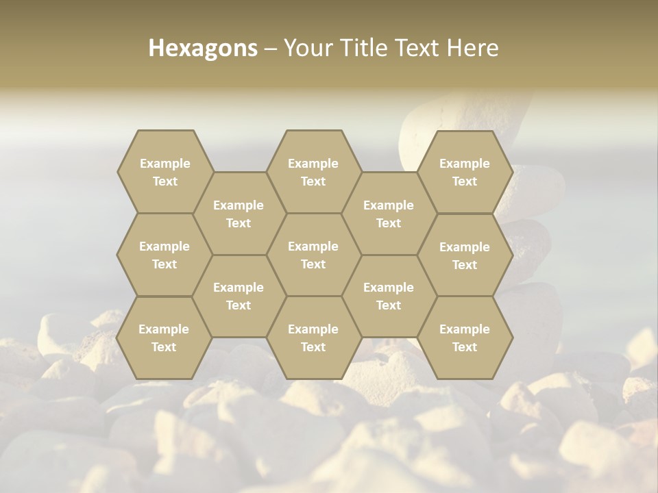 A Pile Of Rocks Sitting On Top Of A Beach PowerPoint Template