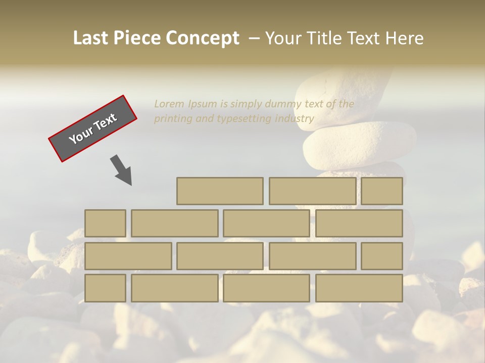 A Pile Of Rocks Sitting On Top Of A Beach PowerPoint Template