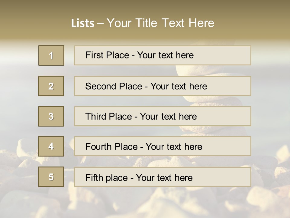 A Pile Of Rocks Sitting On Top Of A Beach PowerPoint Template