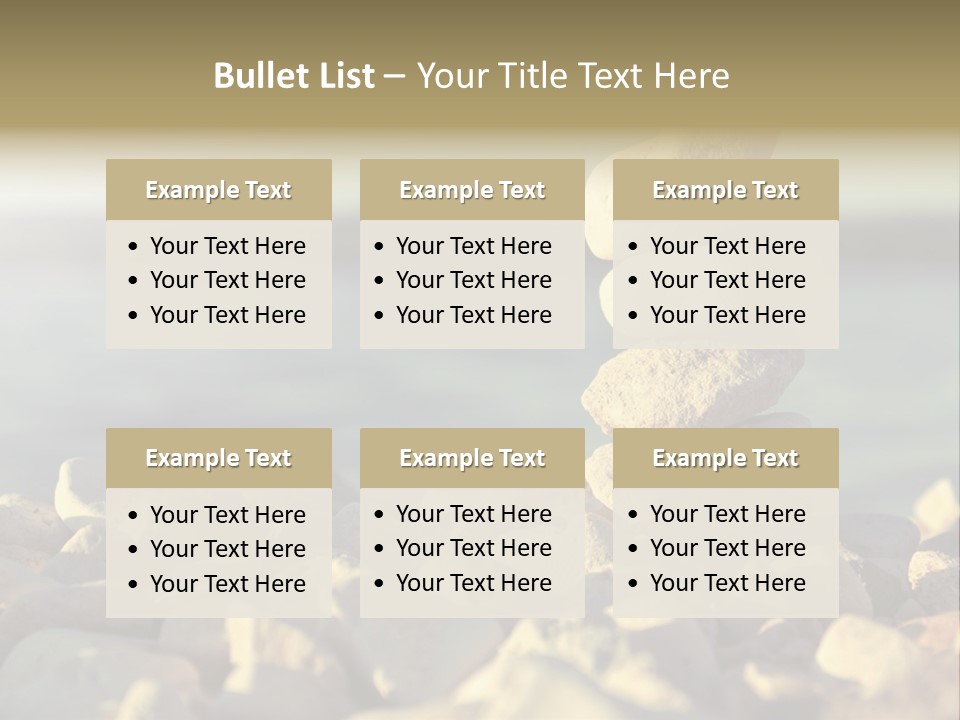 A Pile Of Rocks Sitting On Top Of A Beach PowerPoint Template