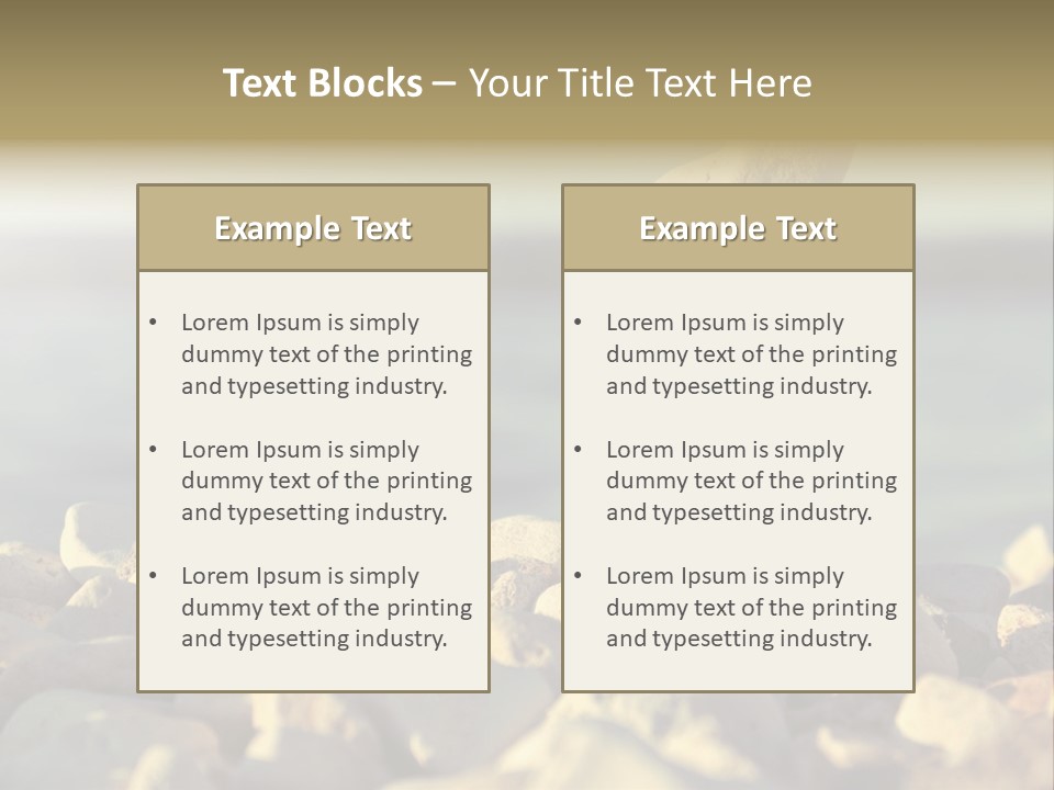 A Pile Of Rocks Sitting On Top Of A Beach PowerPoint Template