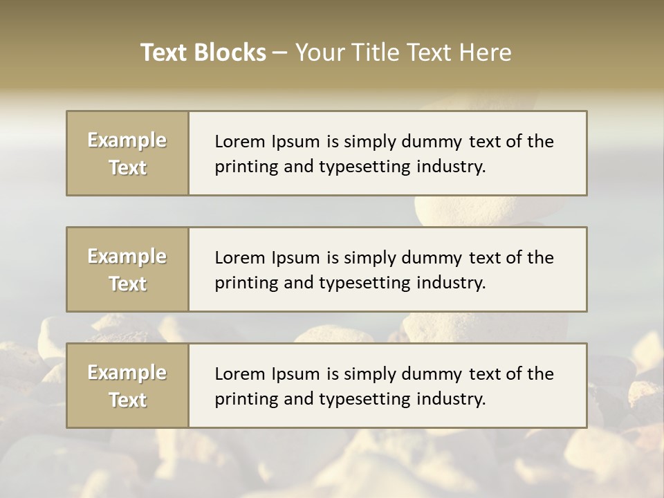 A Pile Of Rocks Sitting On Top Of A Beach PowerPoint Template