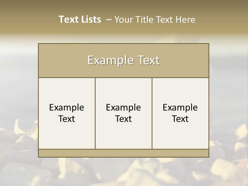 A Pile Of Rocks Sitting On Top Of A Beach PowerPoint Template