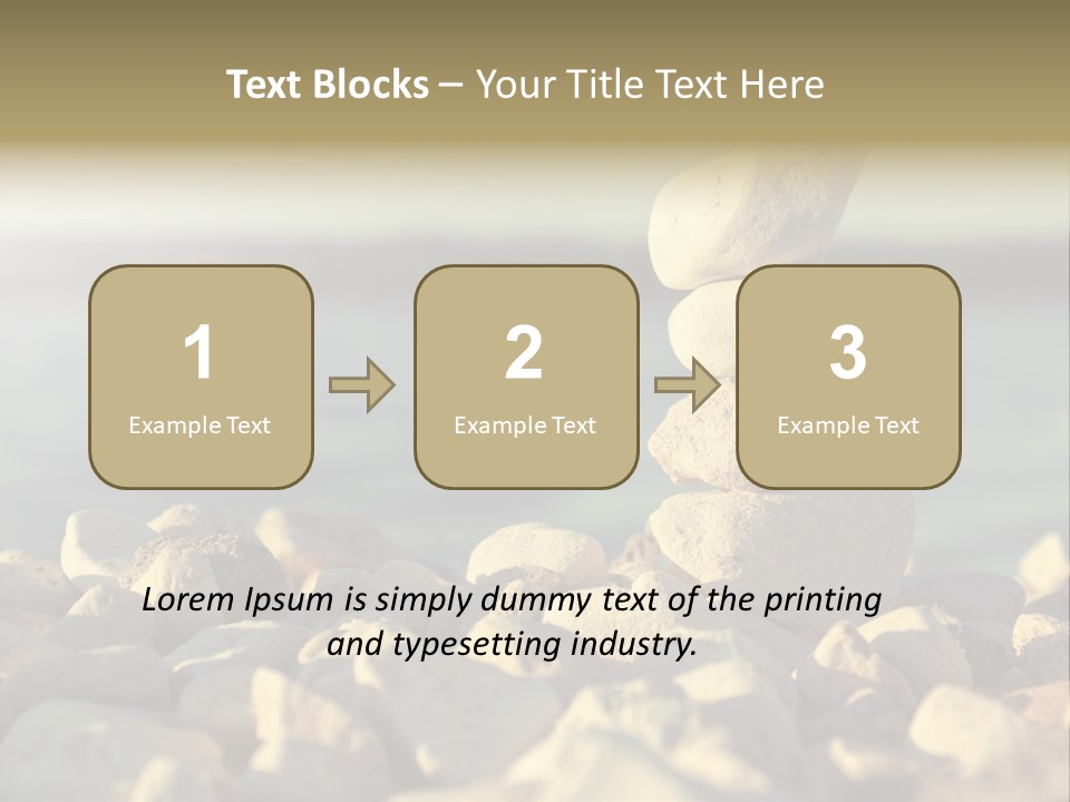 A Pile Of Rocks Sitting On Top Of A Beach PowerPoint Template