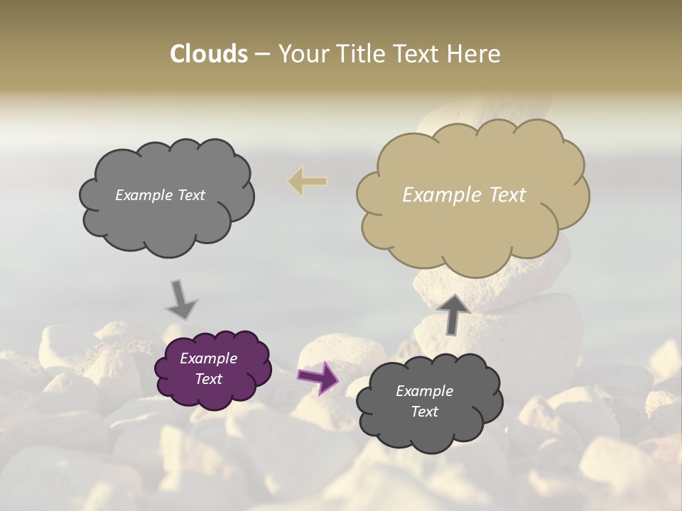 A Pile Of Rocks Sitting On Top Of A Beach PowerPoint Template