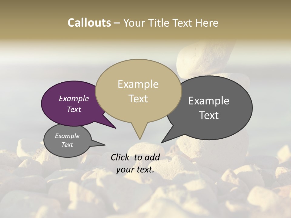 A Pile Of Rocks Sitting On Top Of A Beach PowerPoint Template