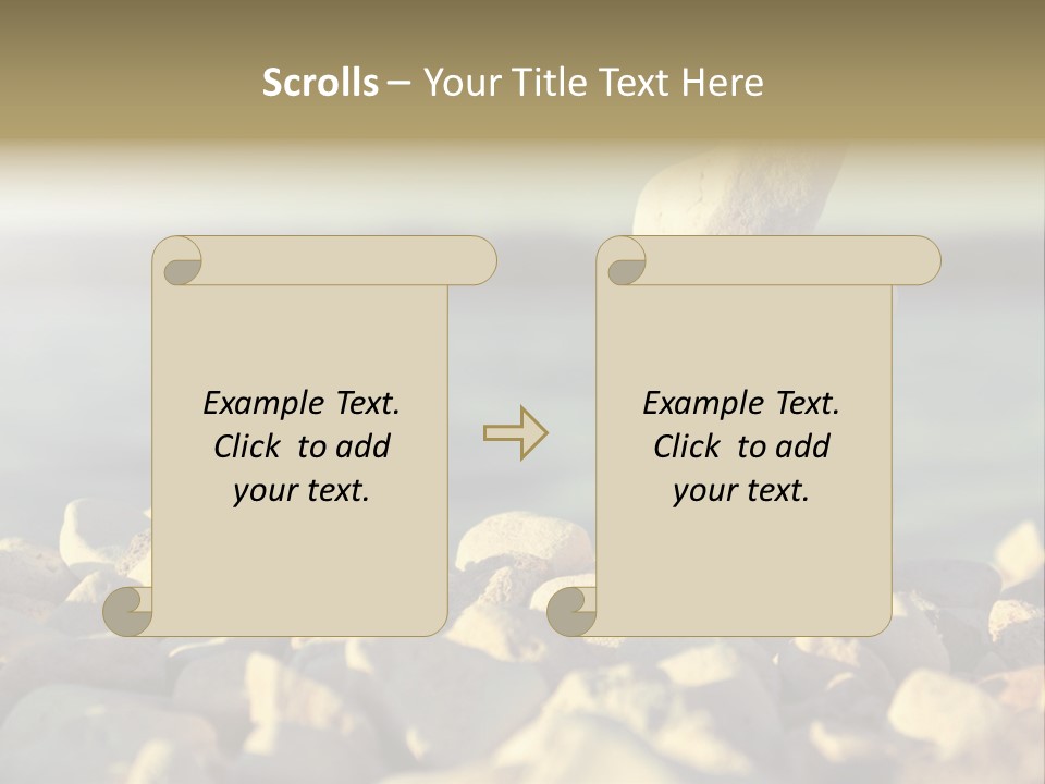 A Pile Of Rocks Sitting On Top Of A Beach PowerPoint Template