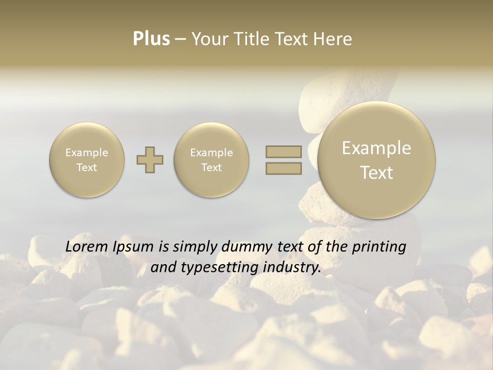 A Pile Of Rocks Sitting On Top Of A Beach PowerPoint Template