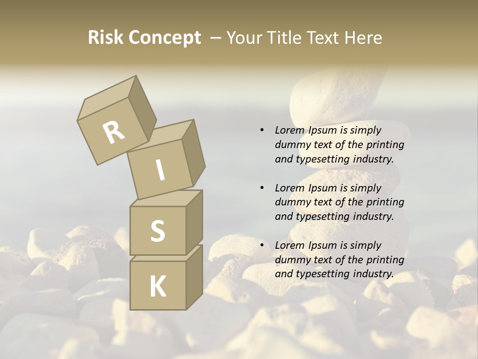 A Pile Of Rocks Sitting On Top Of A Beach PowerPoint Template