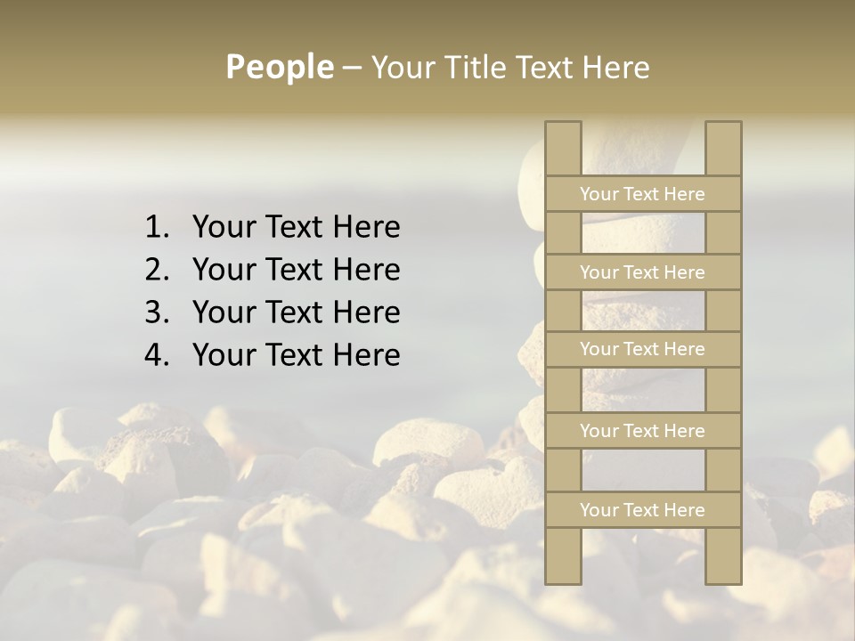 A Pile Of Rocks Sitting On Top Of A Beach PowerPoint Template