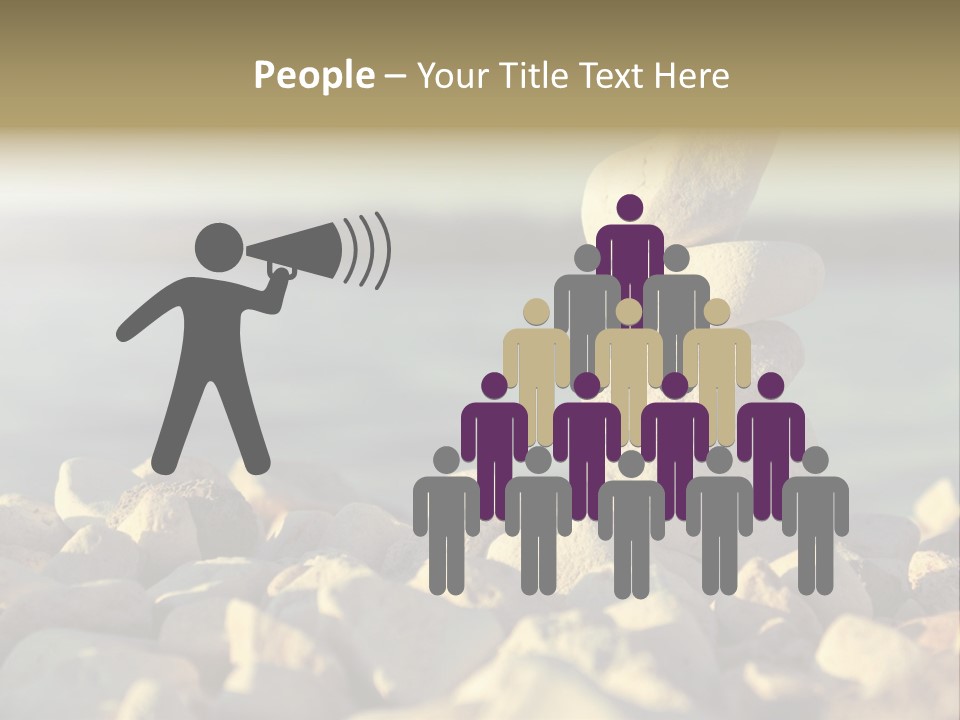 A Pile Of Rocks Sitting On Top Of A Beach PowerPoint Template