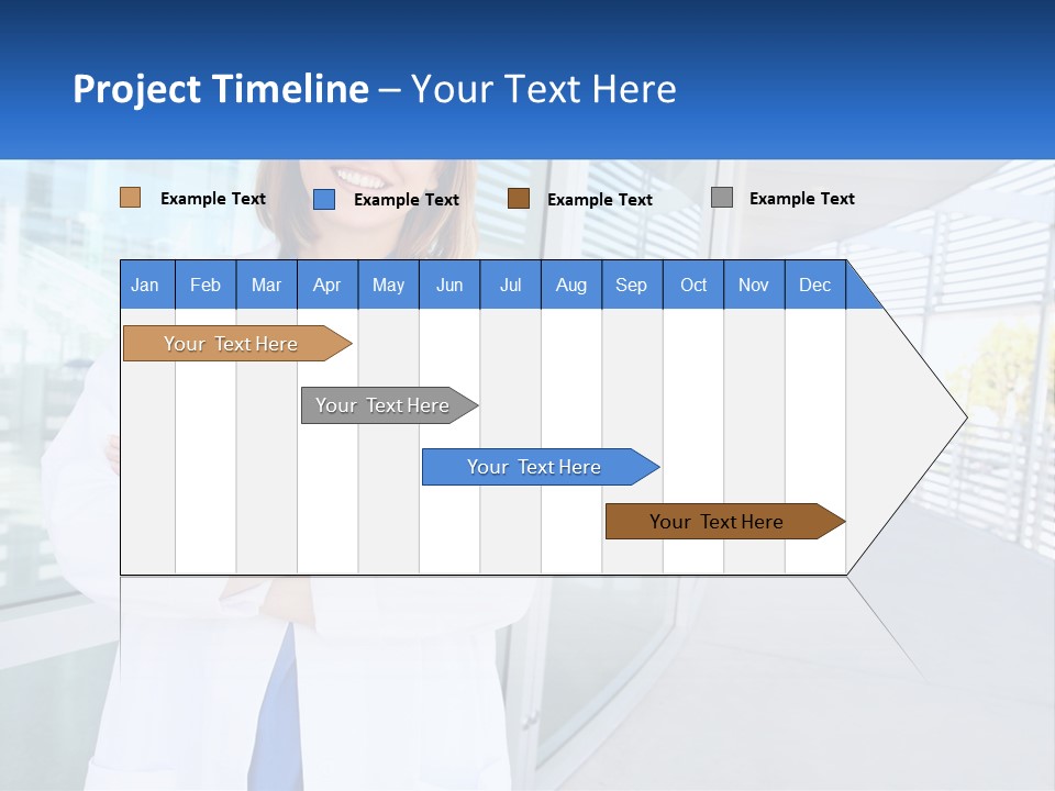 A Woman Doctor Standing In Front Of A Building PowerPoint Template