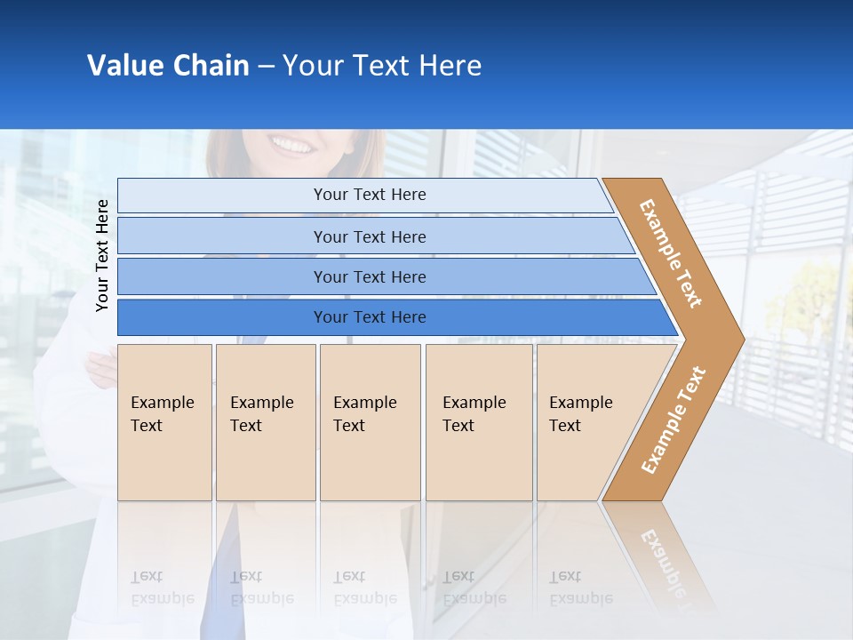 A Woman Doctor Standing In Front Of A Building PowerPoint Template
